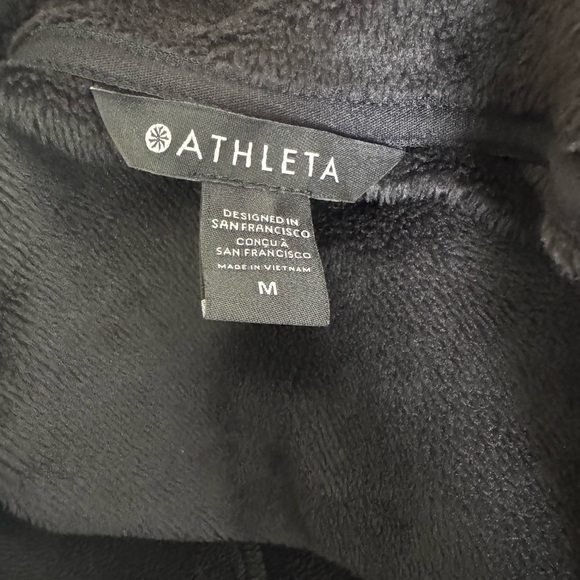 Athleta Cozy Karma Asym Sweatshirt Dress in Black Size Medium - Picture 8 of 11